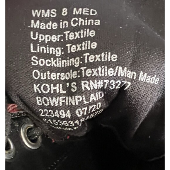 Kohl's Red Plaid Combat Boots Size 8 NEW WITHOUT TAGS - Picture 9 of 9